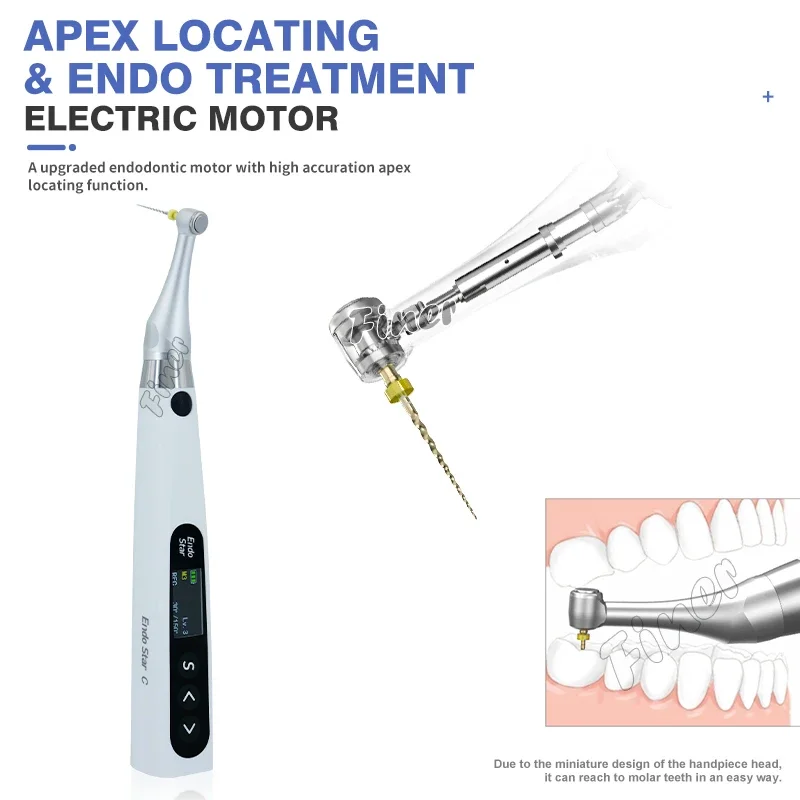 Wireless LED endo motor with built in apex locator for endodontics 6:1 contra angle handpiece