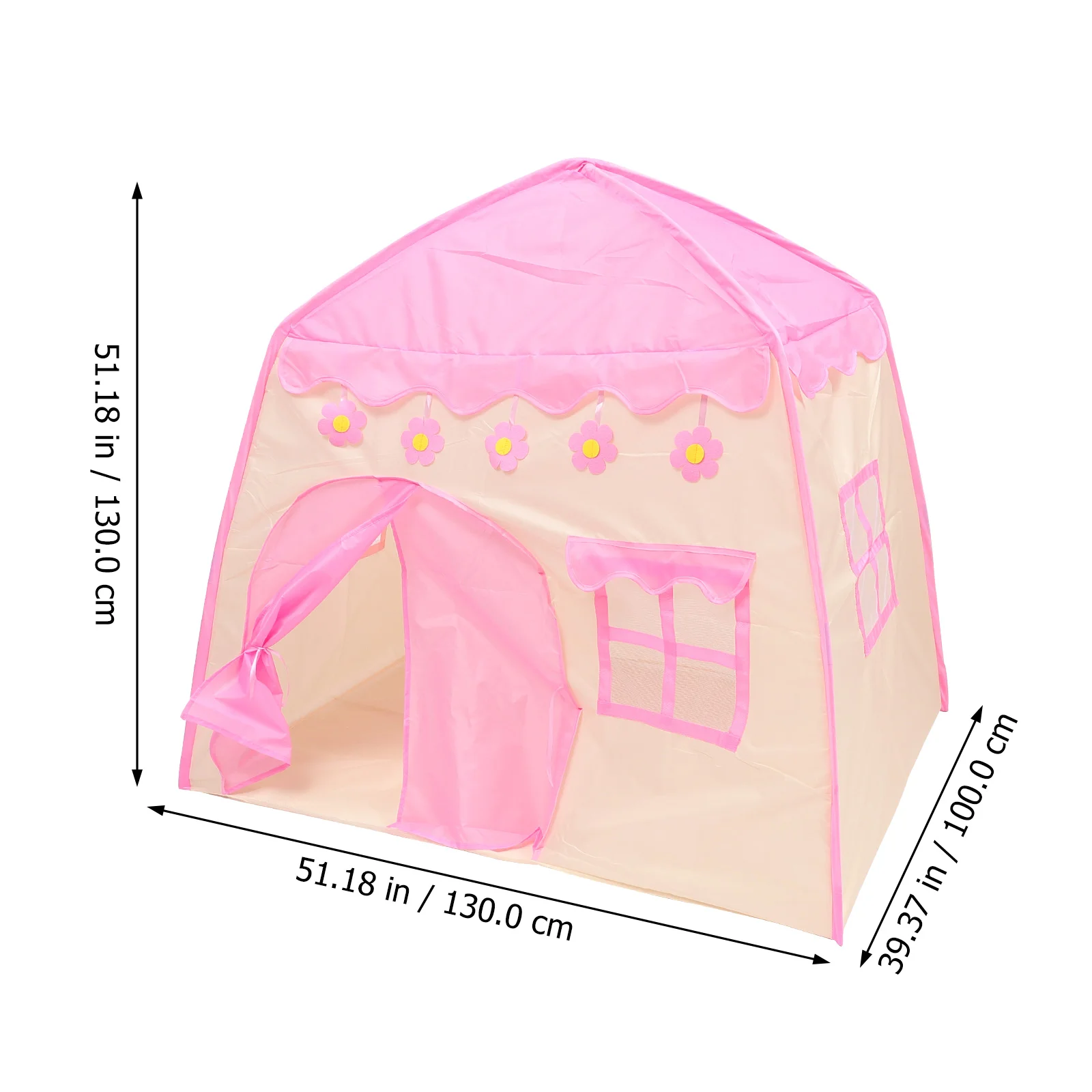 Children Playhouse Portable Kids Tent Indoor Prince Castle Foldable Tent (Pink) game play tent kids playhouse