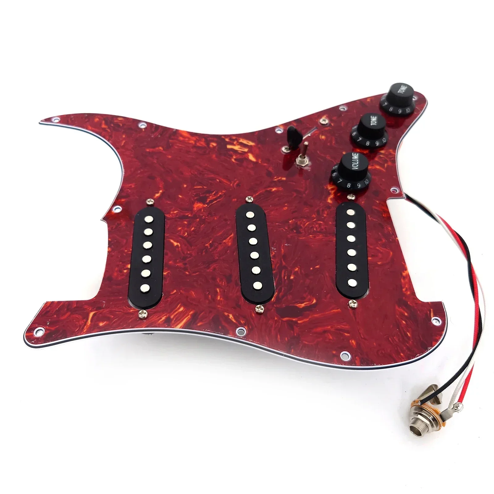 

Guitar Prewired Loaded Pickguard 11 Hole SSS Single Coil Pickups Set for ST Electric Guitar Accessoires