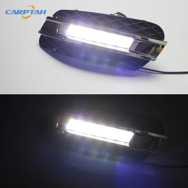 Car LED DRL 12V Daylights For Benz W164 ML280 ML300 ML350 ML320 ML500 2006 - 2009 Auto Dimming Daytime Running Lamps Car Foglamp