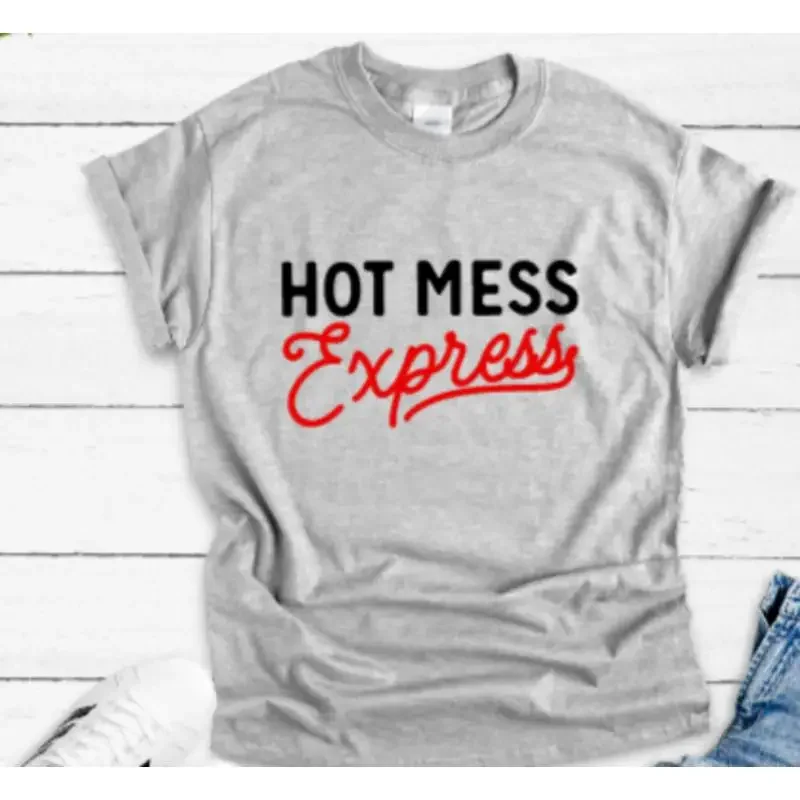 Hot Mess Express Gray T Shirt