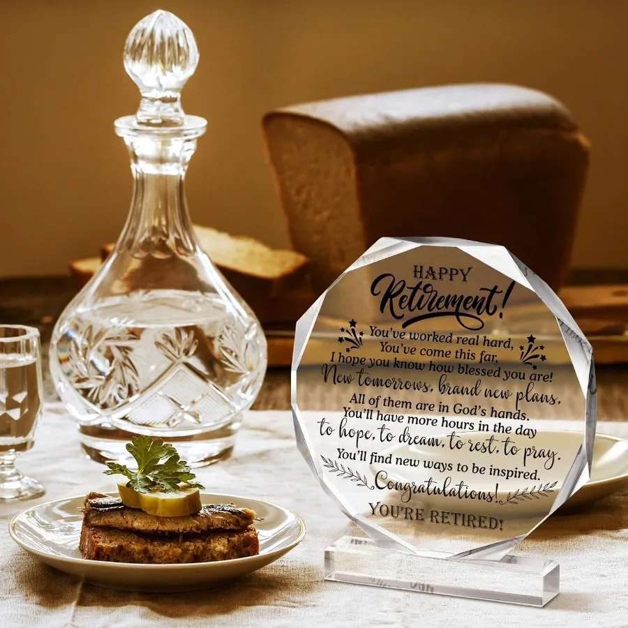 هدايا التقاعد السعيدة المكتلة للرجال، قد تكون فخورًا، تذكار وثقالة الورق، لوحة التقاعد، هدايا وداع ملهمة