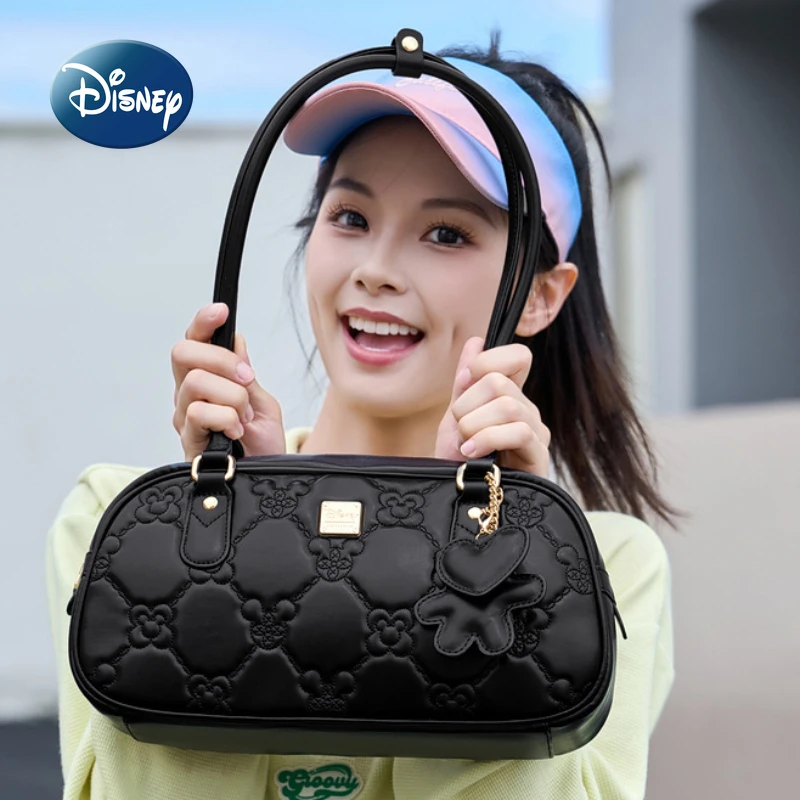

Disney Mickey New Women's Handbag Solid Color Fashion Women's Shoulder Bag High Quality Cartoon Women's Bag Large Capacity