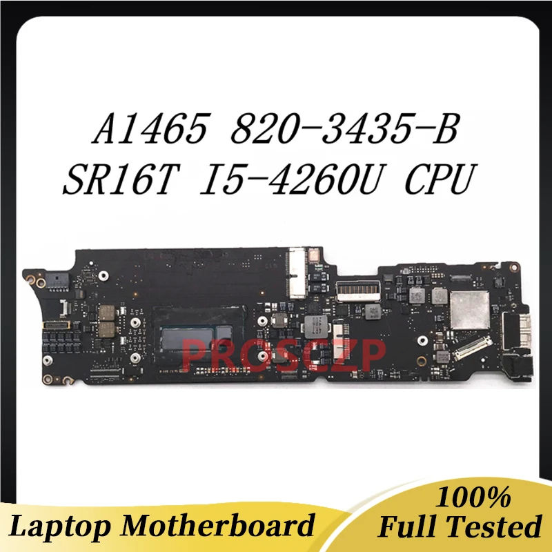 

820-3435-B Mainboard For Macbook Air 11.6 A1465 1.4GHZ 4GB Laptop Motherboard With SR16T I5-4260U CPU 100%Full Tested Working OK