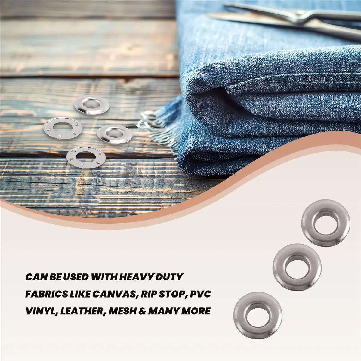 Occhielli ABQR SP6 - Confezione da 60 - Marine - Copertine per tende, barche e teloni