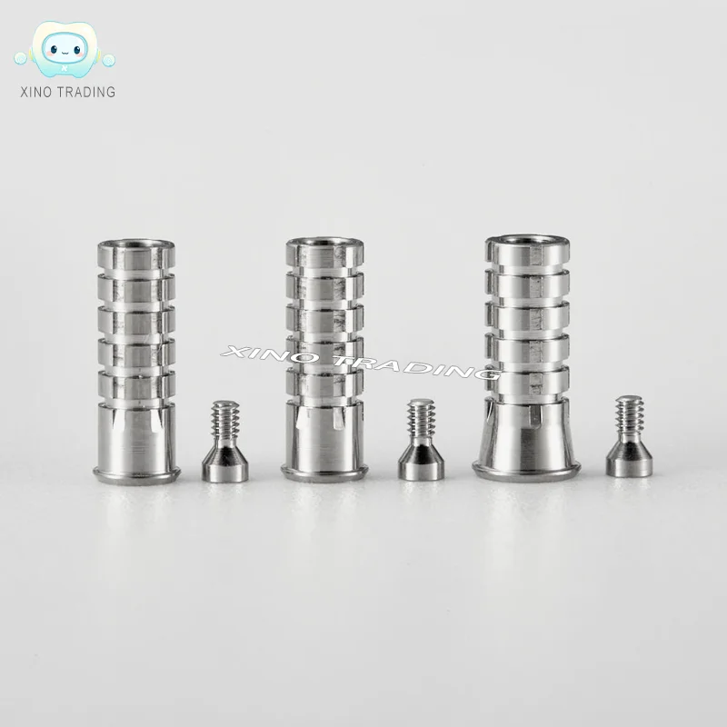 6PCS 변환 가능한 티타늄 치과 부품 멀티 유닛 임시 어버트먼트 스트라우만 시스템 호환 금속 및 금속 제품