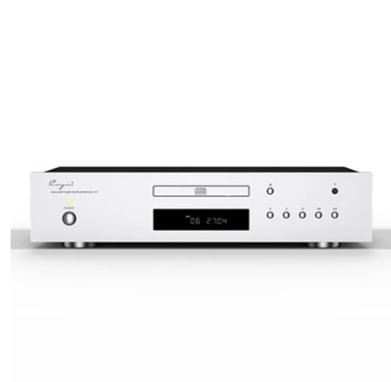 

CD-плеер Ca-yin CD-11T с лампами 12AU7, чипом ЦАП CS4398, выходами XLR, RCA, оптическим и коаксиальным цифровым выходом, воспроизведением с планшетов