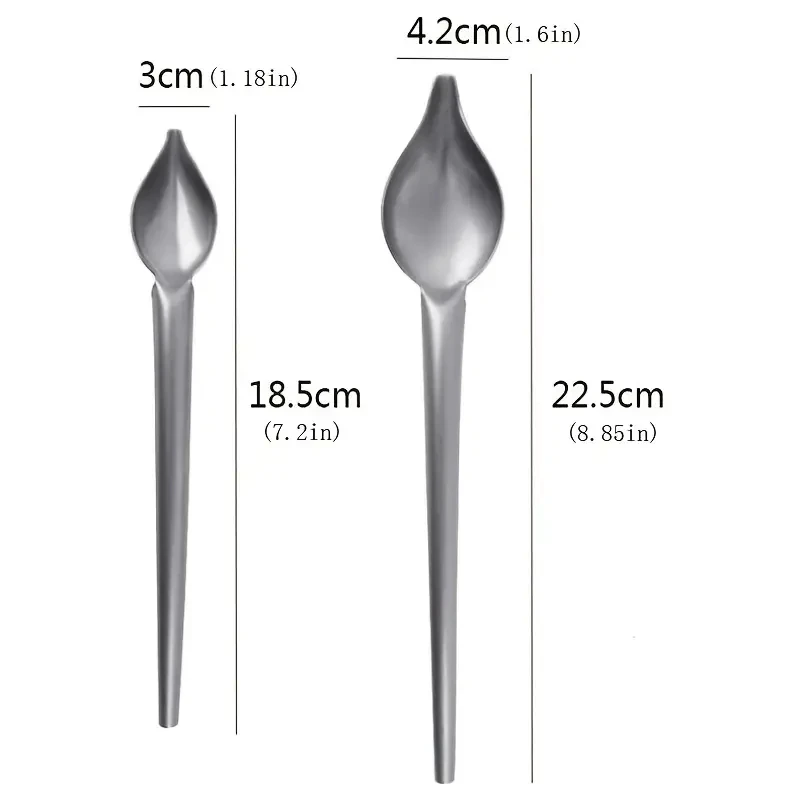 1pc Chocolate Cream Spoon Stainless Steel For Coffee Baking Cake Decoration,Sauce Embellishment Confectionery Bakery Tools