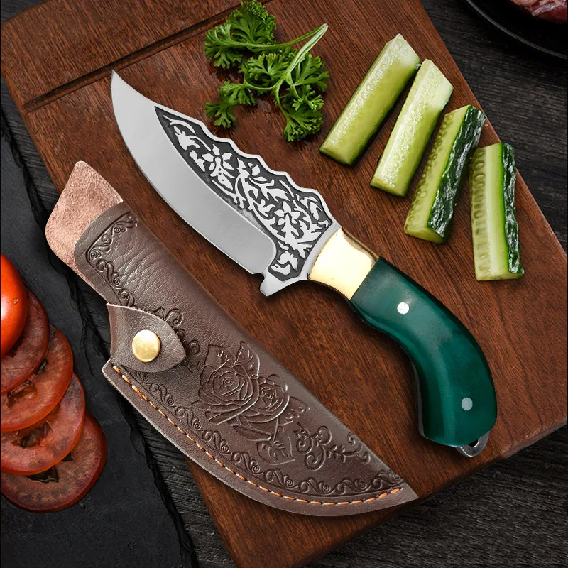 Stainless Steel Boning Knives Handmade Forged Knife Fruit Slicing Knife Meat Cleaver Chef Butcher Knife Fish Cooking Tools