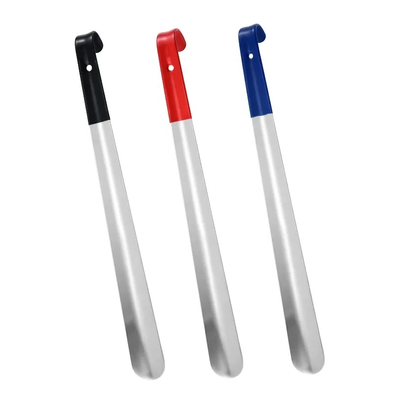 42cm Long Handled Metal Shoe Horn for Pregnant Women Elderly No Bending Over Home Shoe Spoon 1Pcs