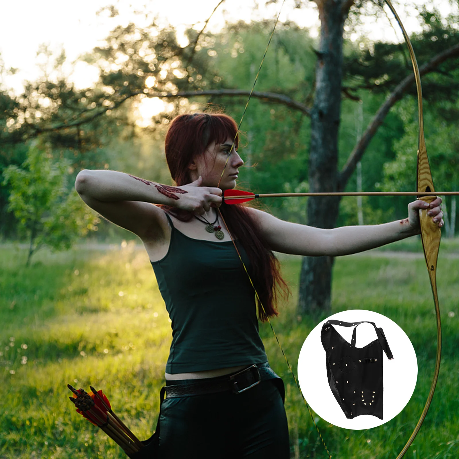 1 قطعة حقيبة السهم في الهواء الطلق تصميم الأسلاك الدقيقة شيك خفيفة الوزن المحمولة حقيبة الرماية حامل السهم في الهواء الطلق #5