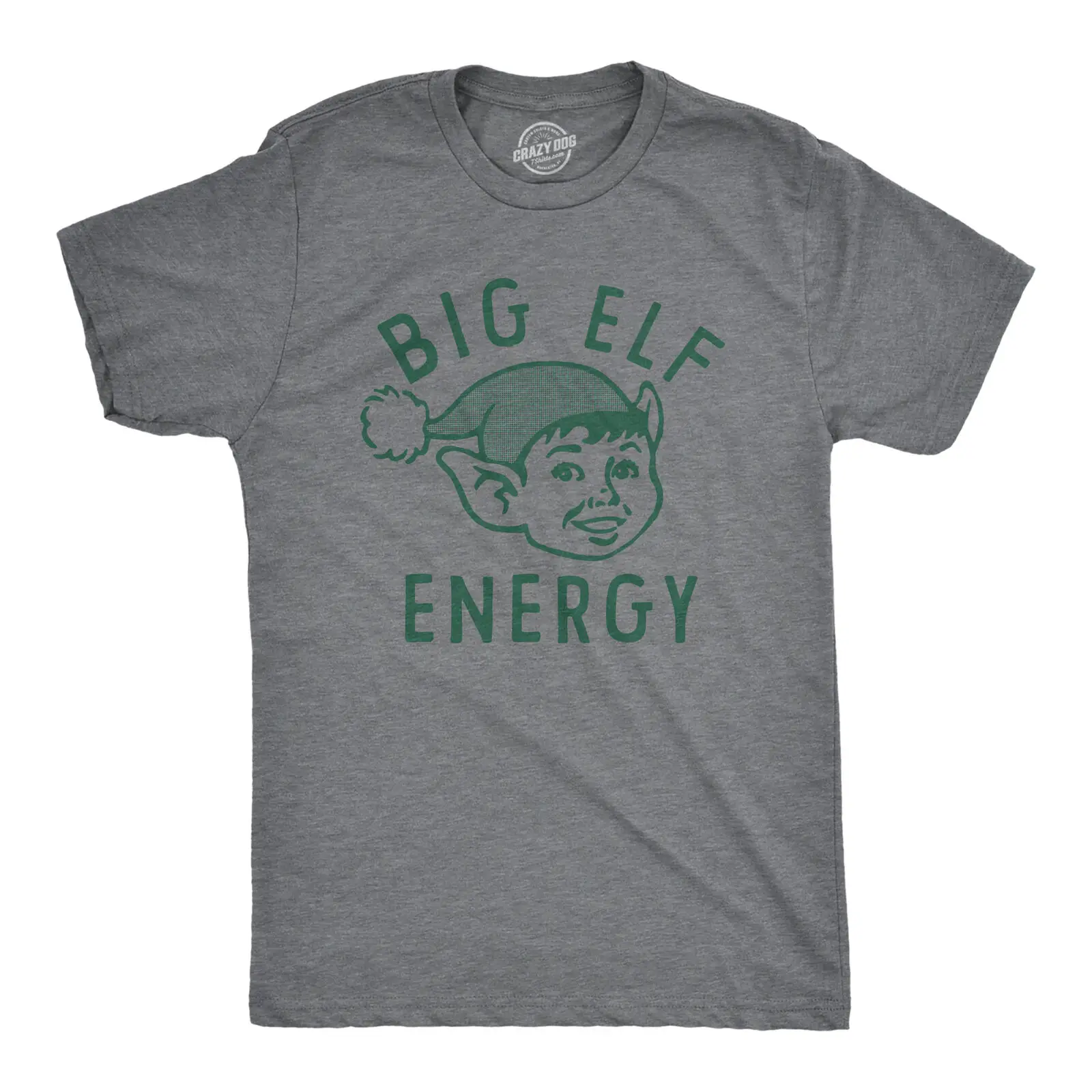 

Mens Big Elf Energy T Shirt Funny Xmas Elves Ears Novelty Tee For Guys