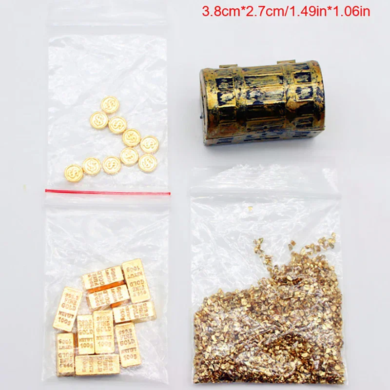 

Accessory Mini Coin Treasure Chest Doll House Diy Decoration Parts Practical And Decorative Item For Daily Use