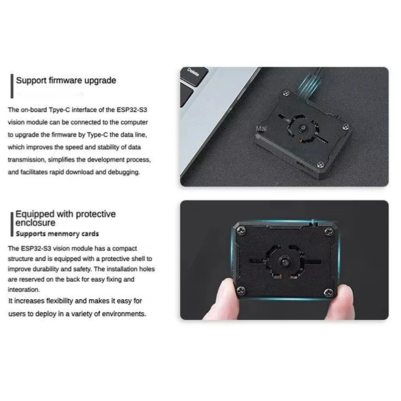 New Wifi Camera Module ESP32-S3 Image Transmission For ROS Robot Car Trolley AI Visual Recognition Sensor Camera