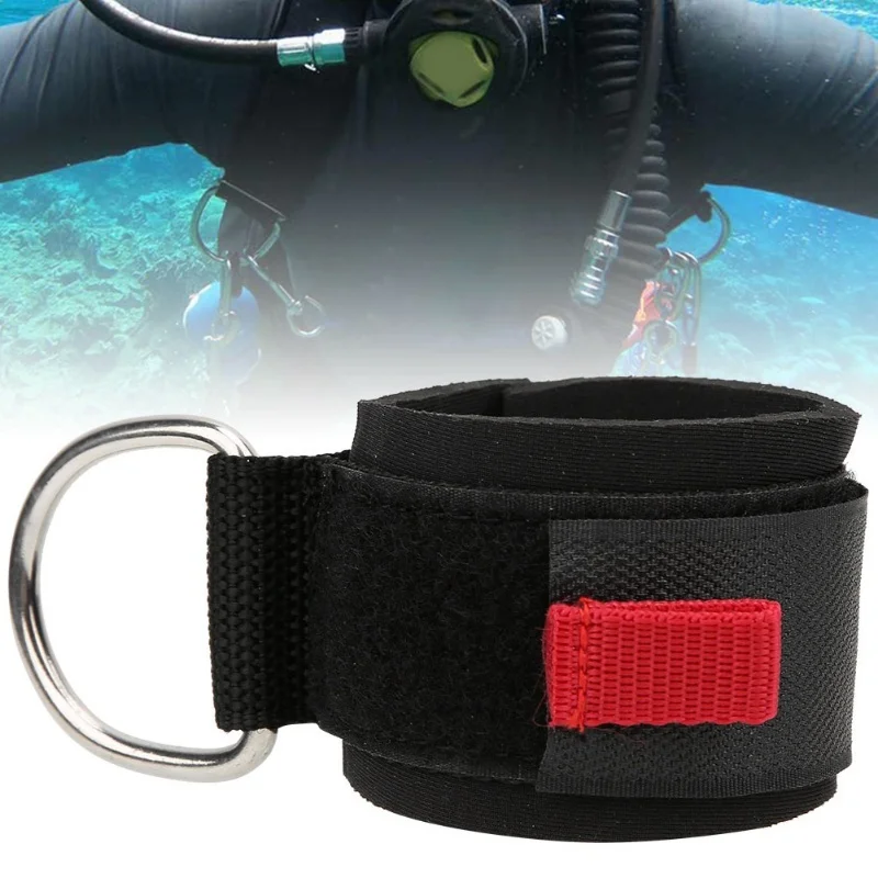 Universal Diving Wrist Strap Hand Lanyard Hanging Rope With Clip D Shape Ring Equipment