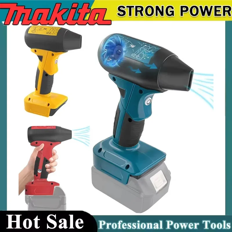 

Портативный турбовентилятор Makita 130000 об/мин, 4 скорости, для сушки автомобилей, пистолет-воздуходувка для мойки автомобилей, совместим с DeWalt/Milwaukee/Bosch
