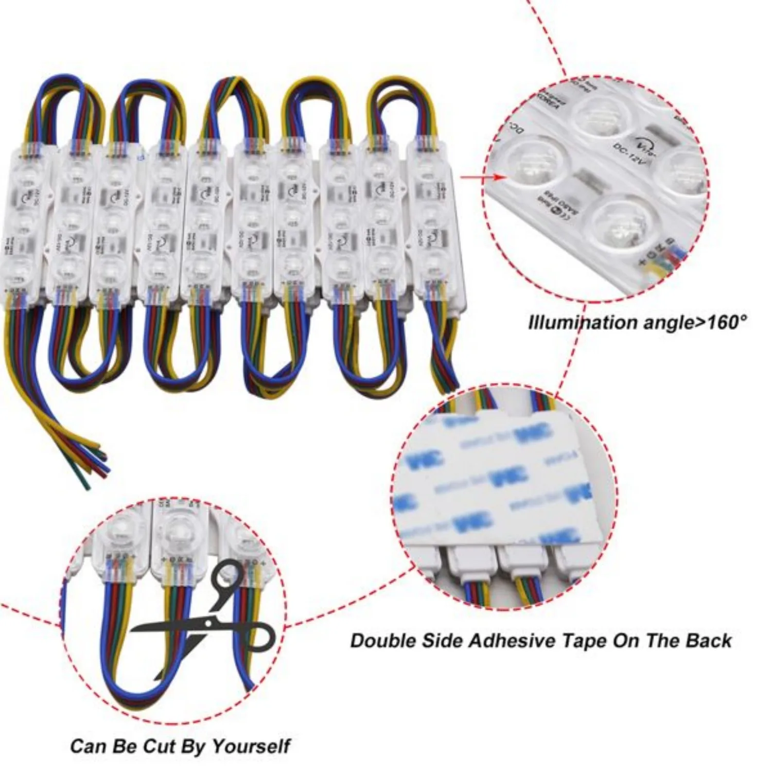 

Светодиодный модуль RGB 5050, витрина магазина, водонепроницаемая вывеска с буквами, США