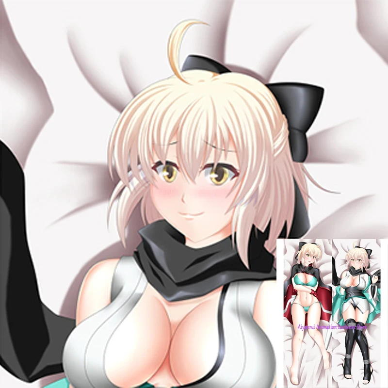 

Anime Dakimakura Pillow Case Okita Souji Sexy and Busty Beautiful Girl Double-Sided Halloween
