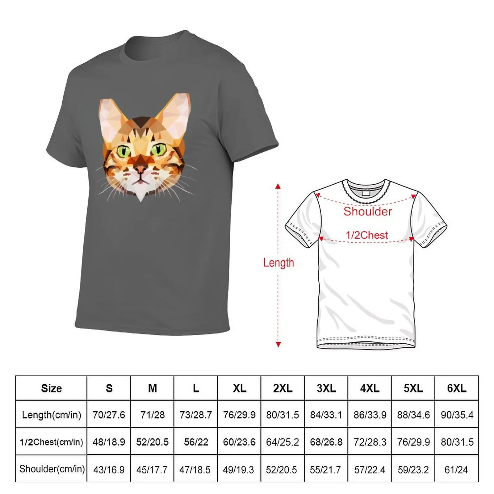 Bengal cat T-Shirt anime t shirts for man t shirt custom print man t shirts graphic T-Shirt