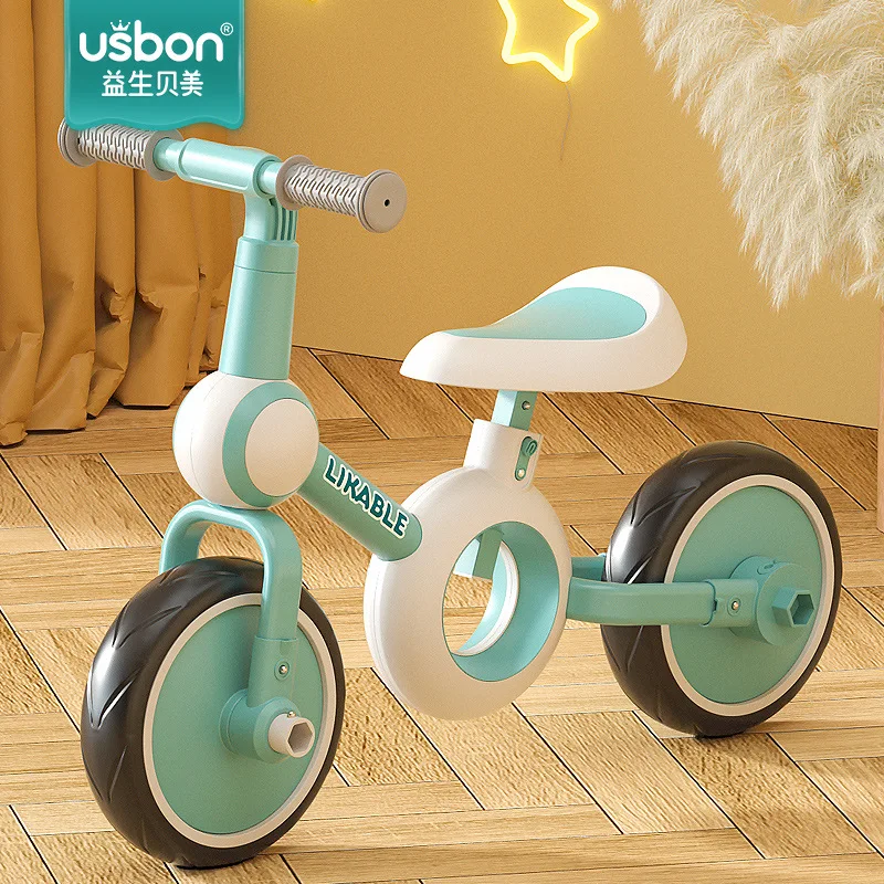 Children's Balance Car Without Pedal 1-3-6 Years Old Baby Scooter Child Two-in-one Sliding Bicycle Boy and Girl Protective Gear