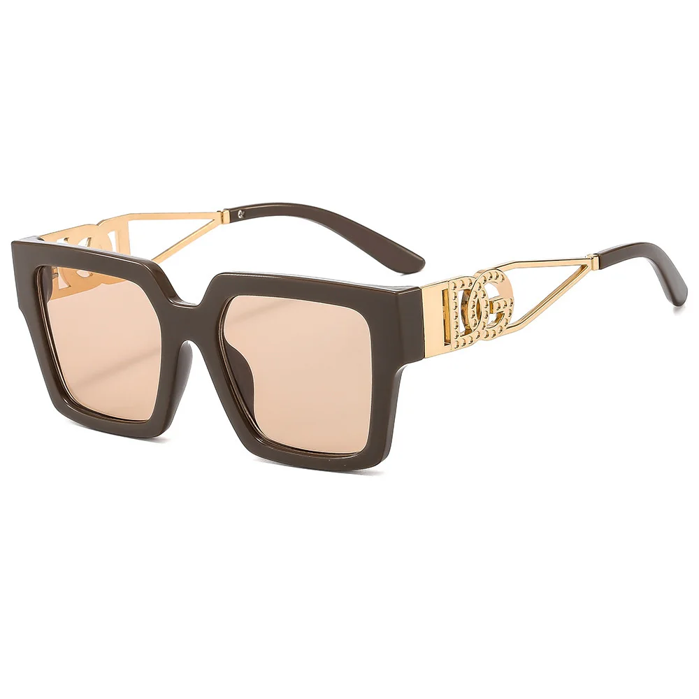 Vintage Luxury Designer Oversized Square Sunglasses Women Fashion Anti-reflective Retro Sun Glasses Ladies Eyewear Oculos UV400