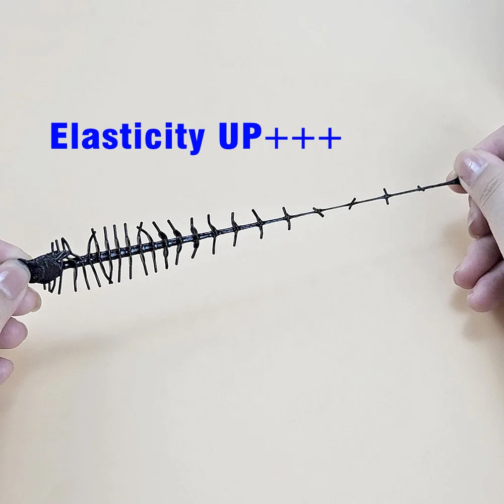 10 قطعة عظم السمك Pesca مرونة عالية الحيوية سيليكون لينة شاد الصيد إغراء Wobblers تهزهز دودة سويم ل الكارب باس بايك