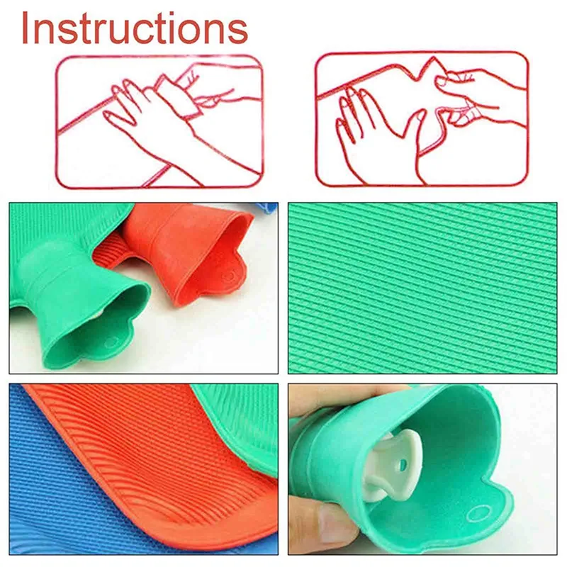 Classic Style Water-filling Rubber Hot-water Bags Winter Warming Product Hand Feet Warmer For Home Wholesale Random Color 2024