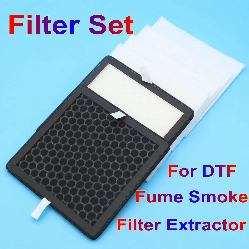 

Dtf Smoke Extractor Filter Set for DTF Fume Smoke Filter Extractor Purification Filter Activated Carbon Containing Dust-removal
