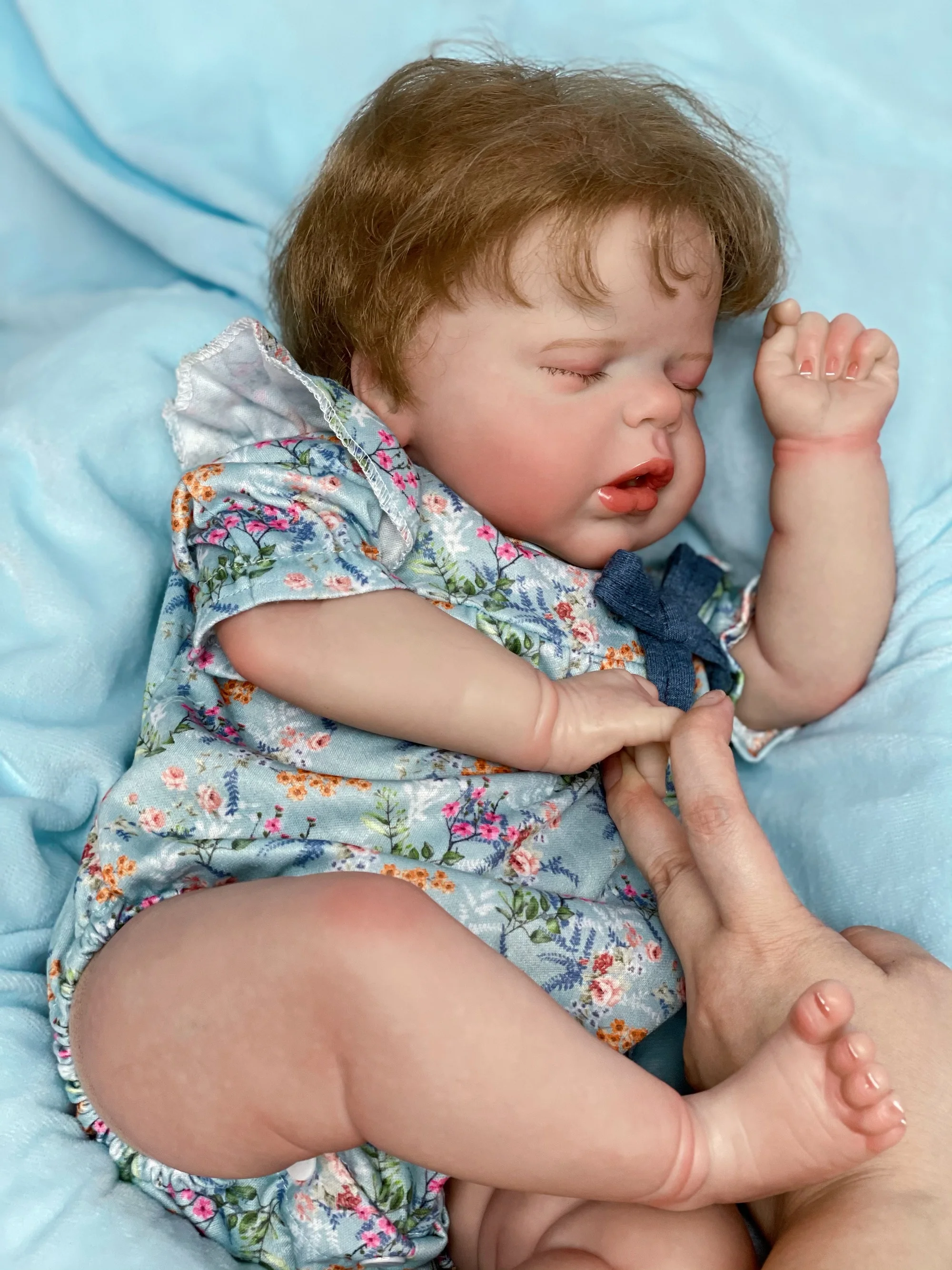 Bebe Reborn Dolls 22Inch Sleeping Alexis Artist Painted Realistic Newborn Baby Doll Toys For Kid\'s Gifts Pеборн Muñecas Reborn