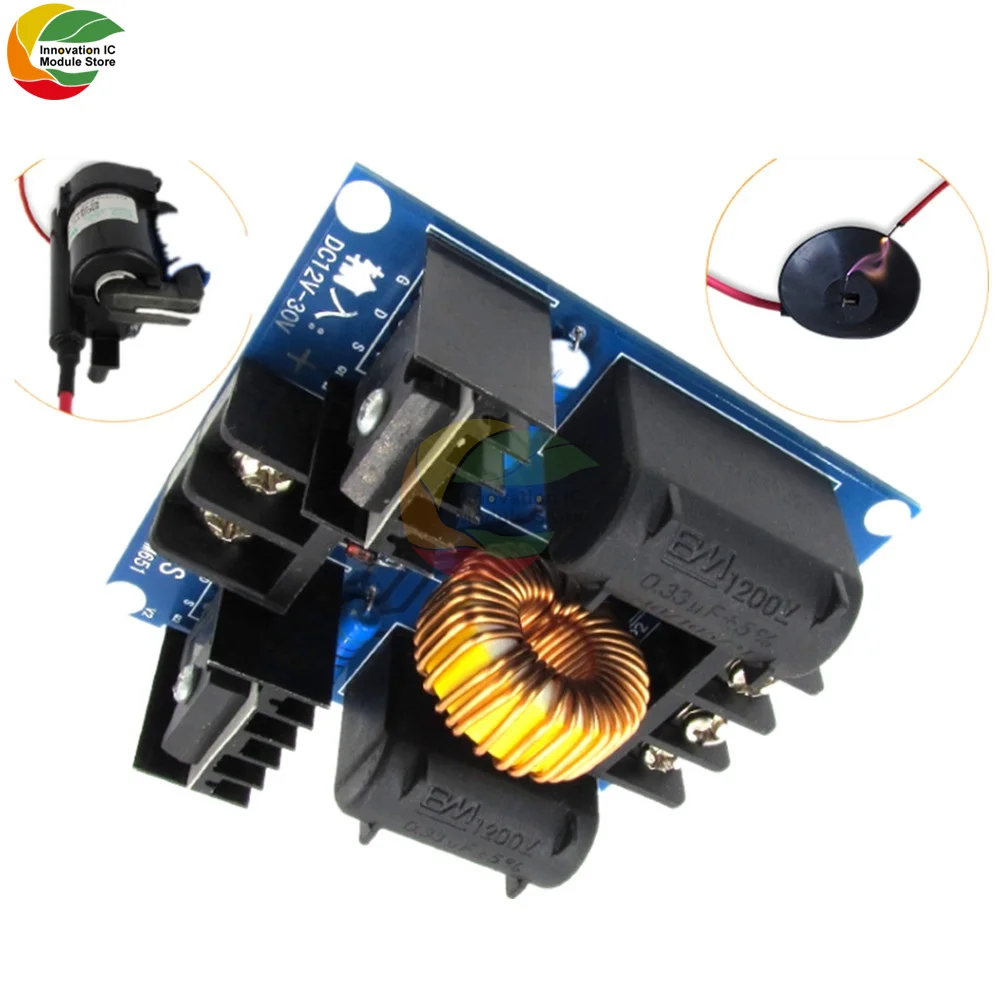 ZVS Tesla Flyback Drive Board DC 12V 20A/1000W High Voltage Flyback Drive Board Power Boost Induction Heating Module
