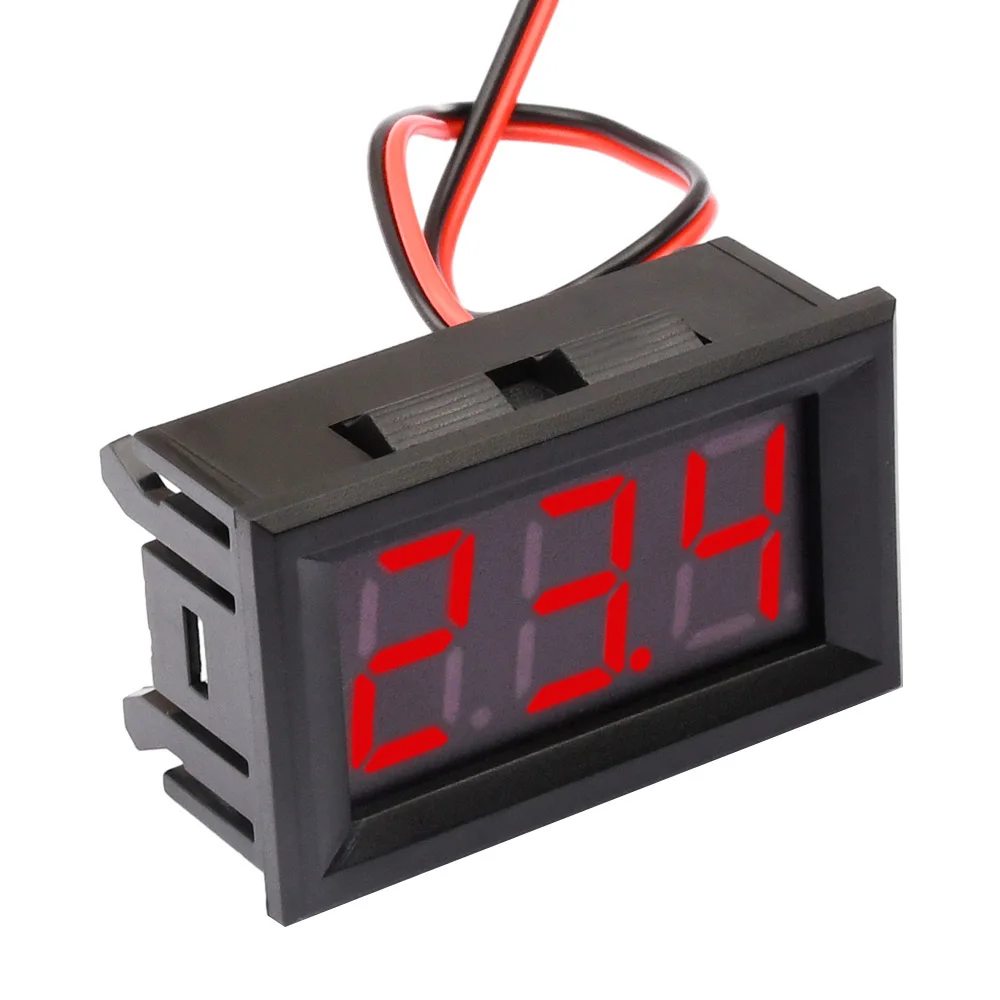 Digital Voltmeter DC 4.5V to 30V Voltage Panel Meter Red/Blue/Green/Orange/White For 6V 12V Electromobile Motorcycle Car