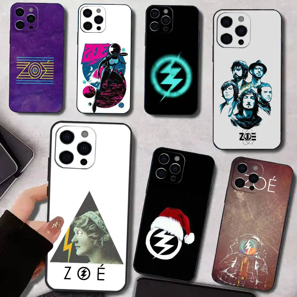 

Z-ZOE B-Band Phone Case For iPhone 17,16,15,14,13,12,11 Plus,Pro Max,XS,Soft Silicone Black Cover