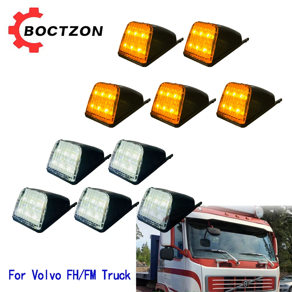 1/2/5x24V LED pour camion Volvo LED pare-soleil lampe 20398824 20425484 pour camion Volvo FH FM NH FH12 FH16 FM9 lumière supérieure blanc ambre