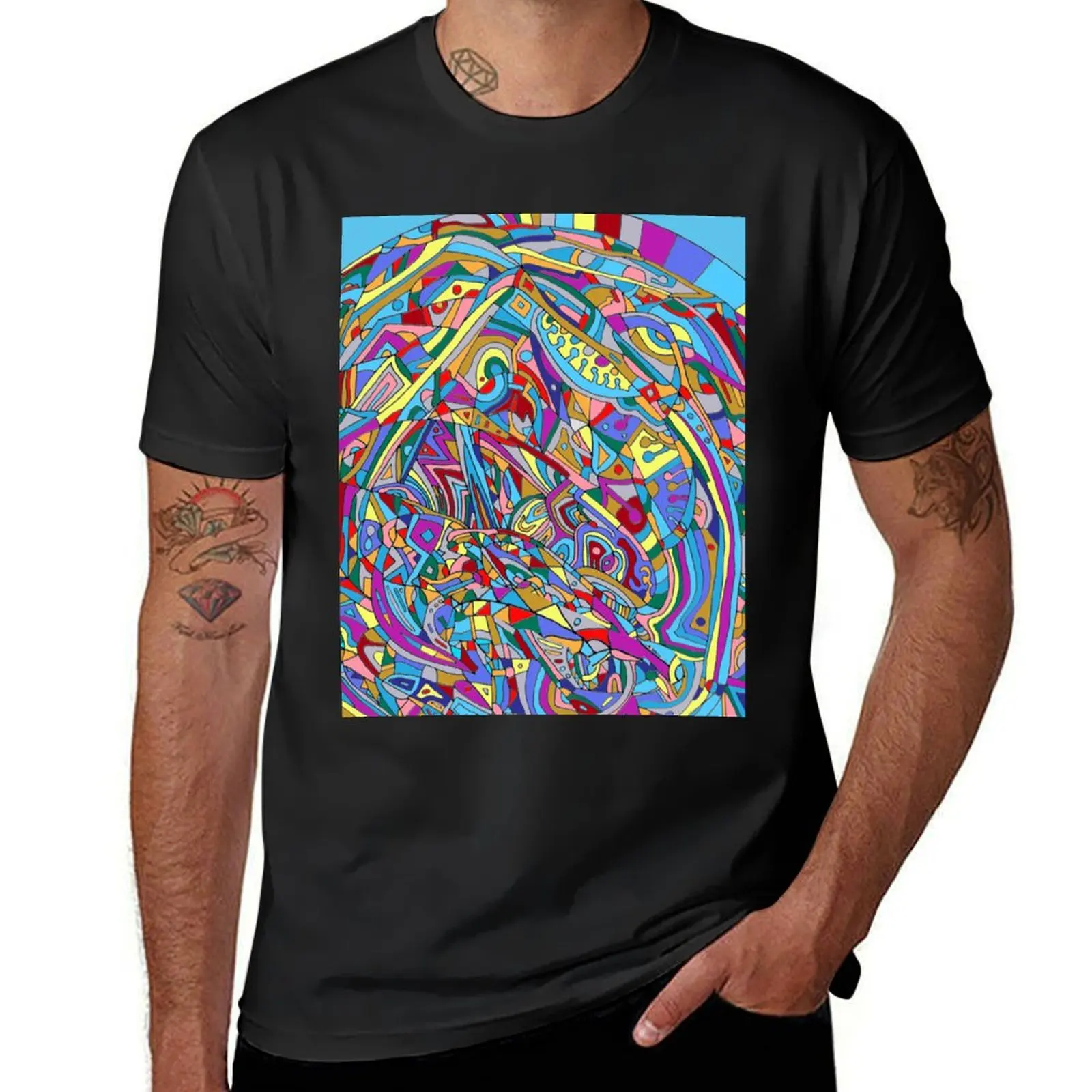 

Abstract Coral Sea T-Shirt graphics sports fans oversizeds mens plain t shirts