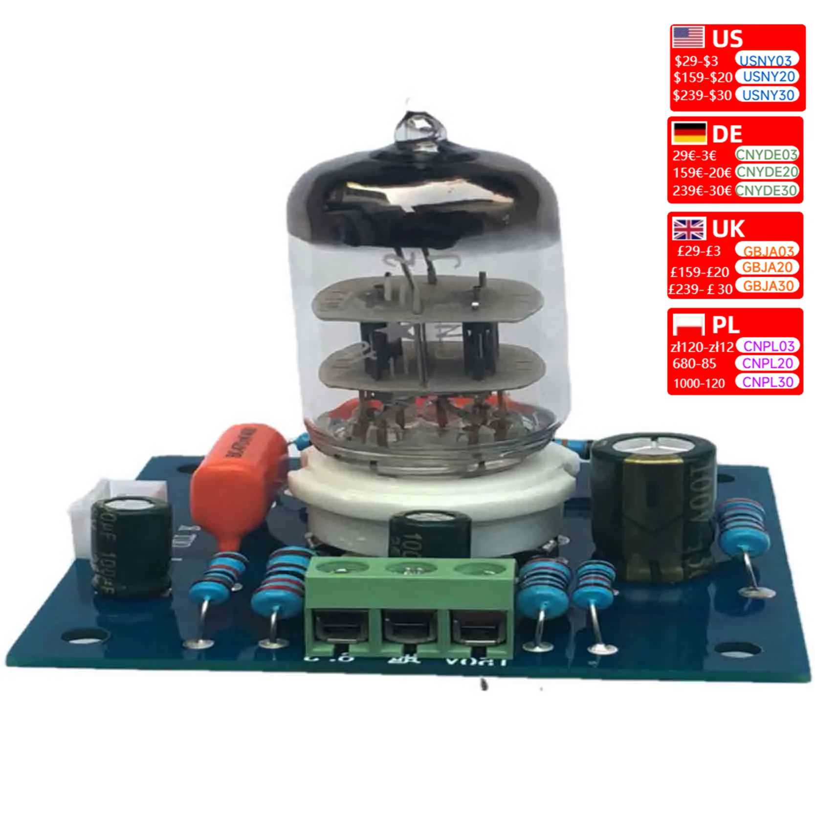 Tube Amplifier Circuit Board  6N3 Preamplifier     Power  Push 