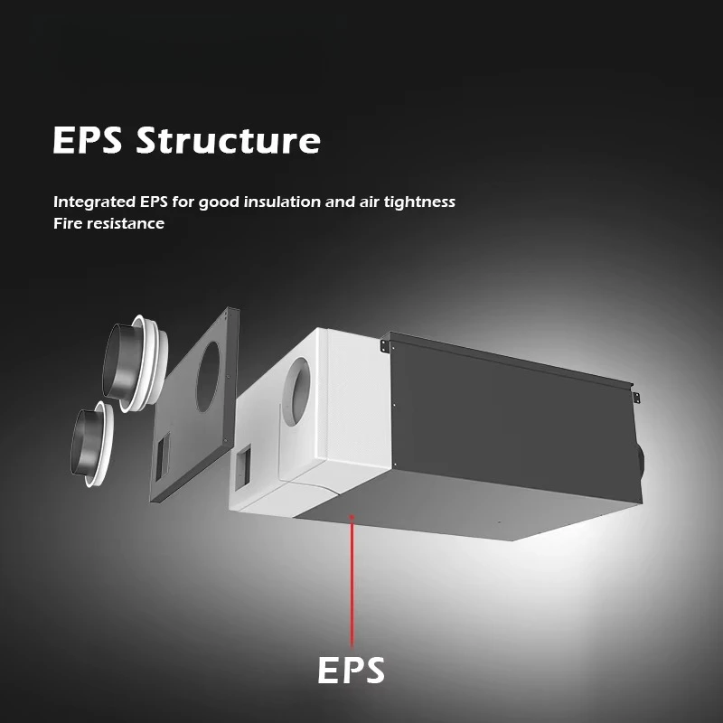 Ahu Air Handling Unit Hrv ERV Ventilation System Flexible Duct Recuperator Ventilator MVHR With Heat Recovery Filters
