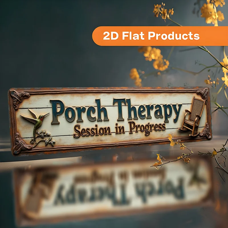 2D Flat - Aluminum Wall Sign with a Vintage Design Stag 