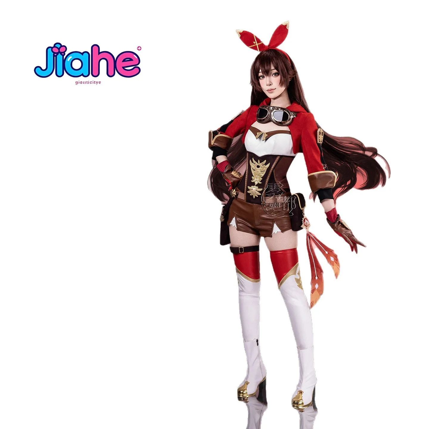 

Amber Game Genshin Impact Cosplay Costume Jumpsuit Outfits Halloween Carnival Suit Women high-quality headwear socks wig uniform
