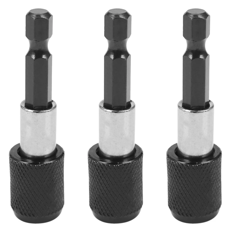 3X 1/4 Inch Impact Drive Hex Shank Quick Release Change Holder Bit Drill Chuck Adapter