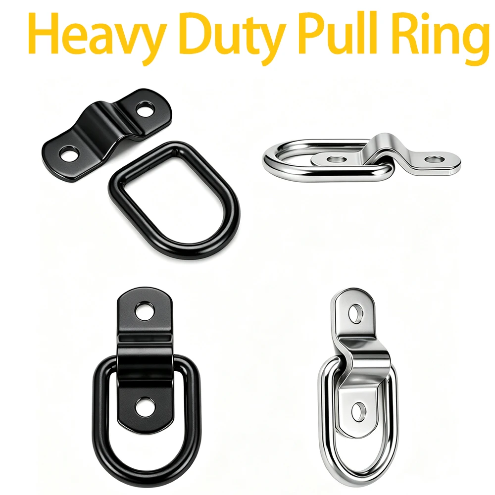 Heavy Duty Large-Sized D-Type Towing Ring Hook is Suitable for Cars Ships Freight Vehicles RVs Trailers Trucks ATVs Boats Kayaks