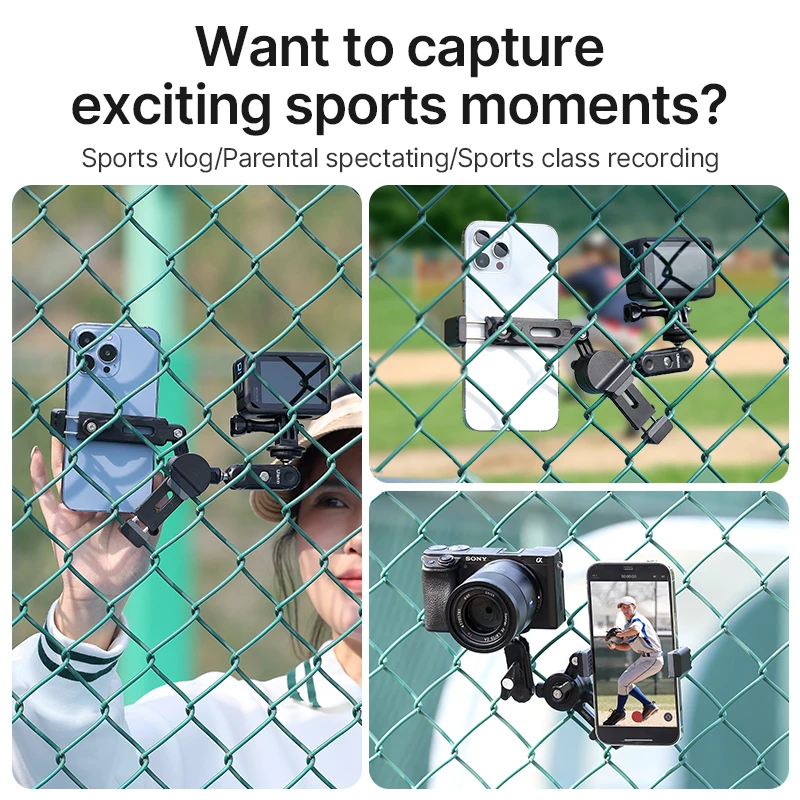 Ulanzi ตัวยึดที่ยึด GoPro แบบแขวนอเนกประสงค์สำหรับ CM010 GoPro Insta360 DJI Action Camera smartphone