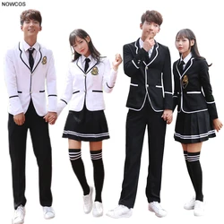 British Preppy Style Long Sleeve Chorus School Uniform Junior High School Girls Boys Japan South Korea Students JK Uniform Set