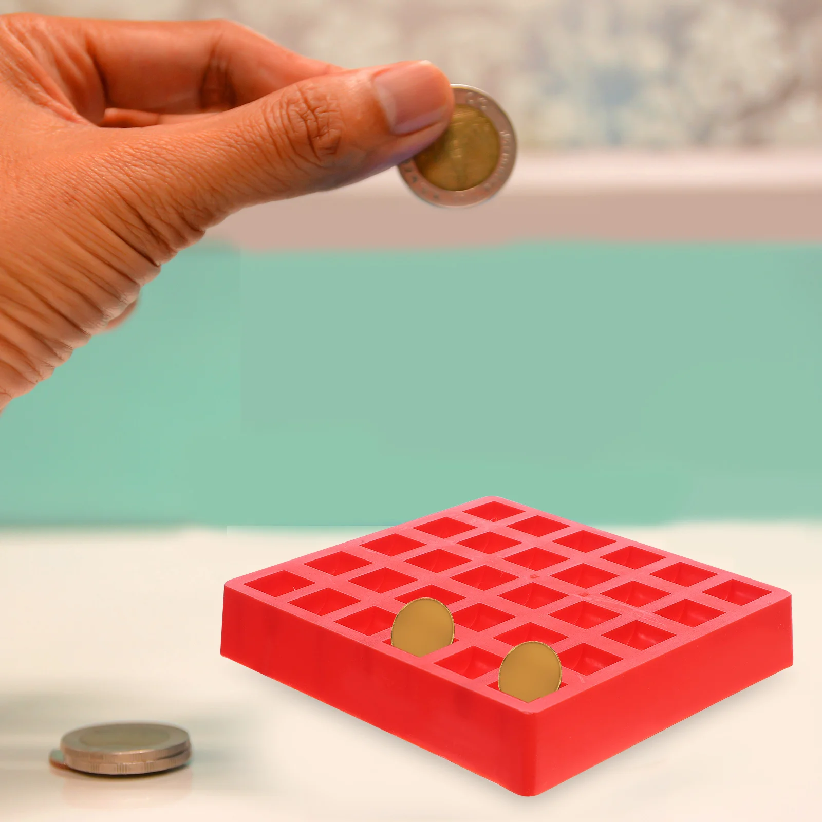 Sturdy Coin Container Compact Plastic Box for Organizing Coins Safe Storage for Home Office Or Market Use