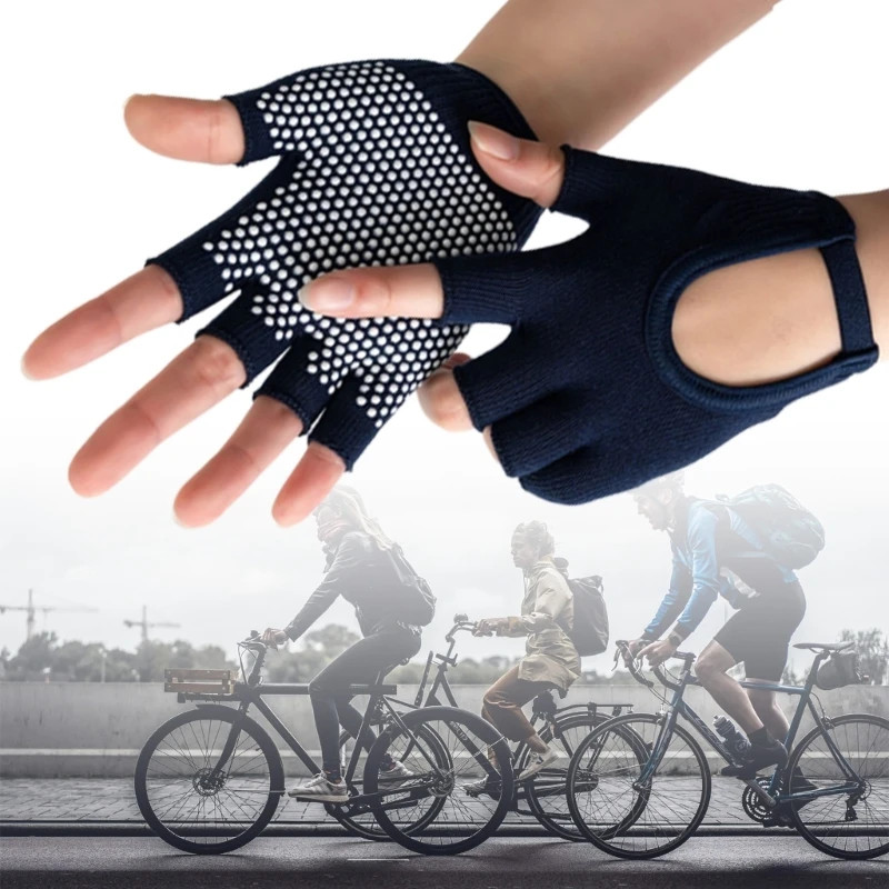 1 Pair Weight Training Glove Protectors Silicone Antislip Five Finger Workout Glove for Cyclings Fitness Exercise