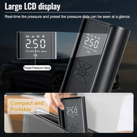150PSI 120W Air Pump Digital Air Compressor LCD Display With LED Light Portable Tire Pressure Gauge Tire Inflator Wireless