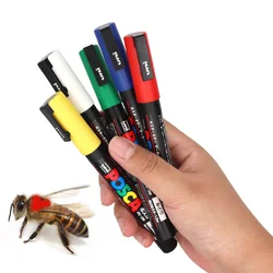 5pcs 8 Pcs/lot Bee marker LED Highlighter Marks Pen Queen Bee Marker Pen 8 Colors Optional Bevel Nib Paintbrush Beekeeping Tool