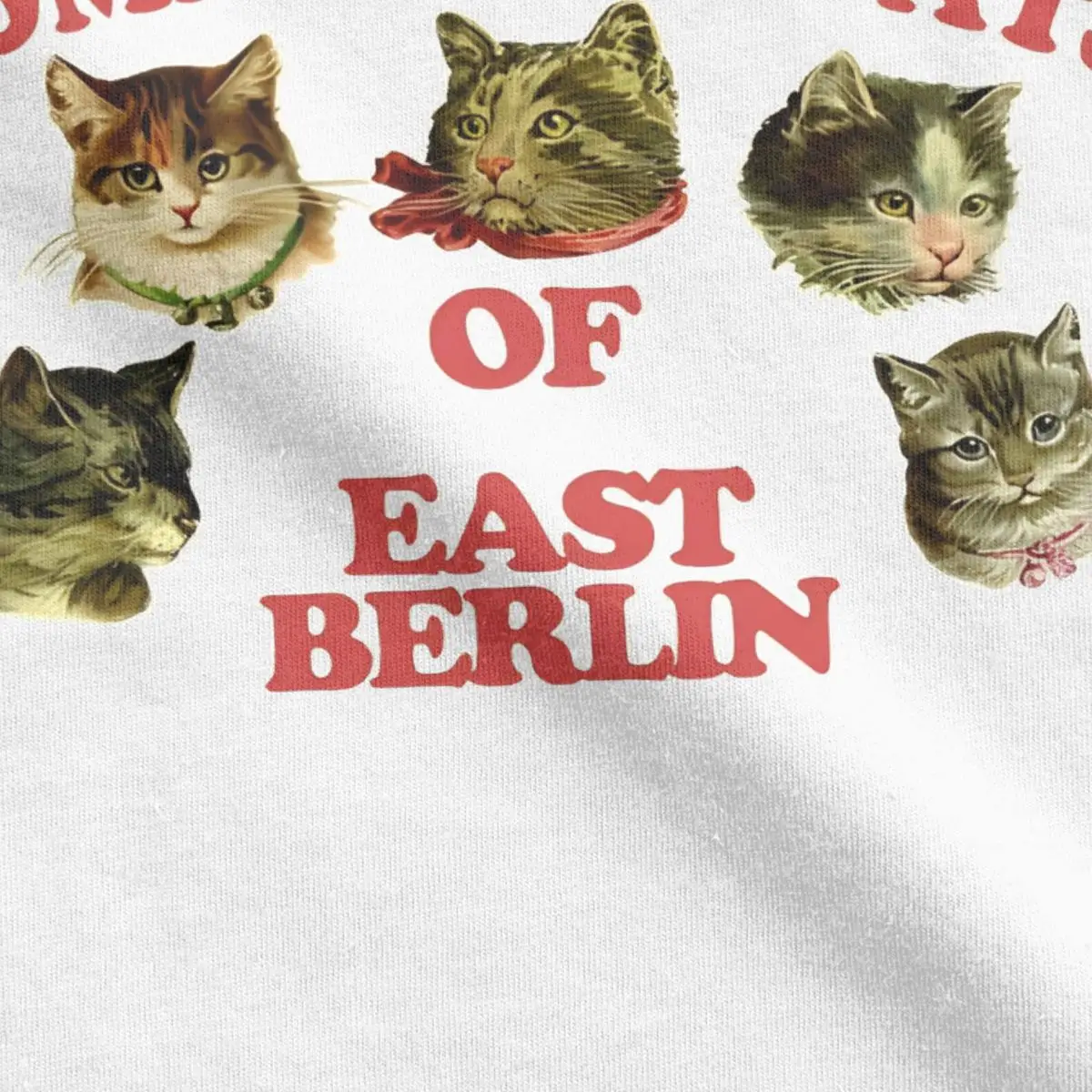 Communist Cats Of East Berlin Cat Lover Gift T-Shirts for Men Women Crew Neck Cotton T Shirt Short Sleeve Tees Printing Tops