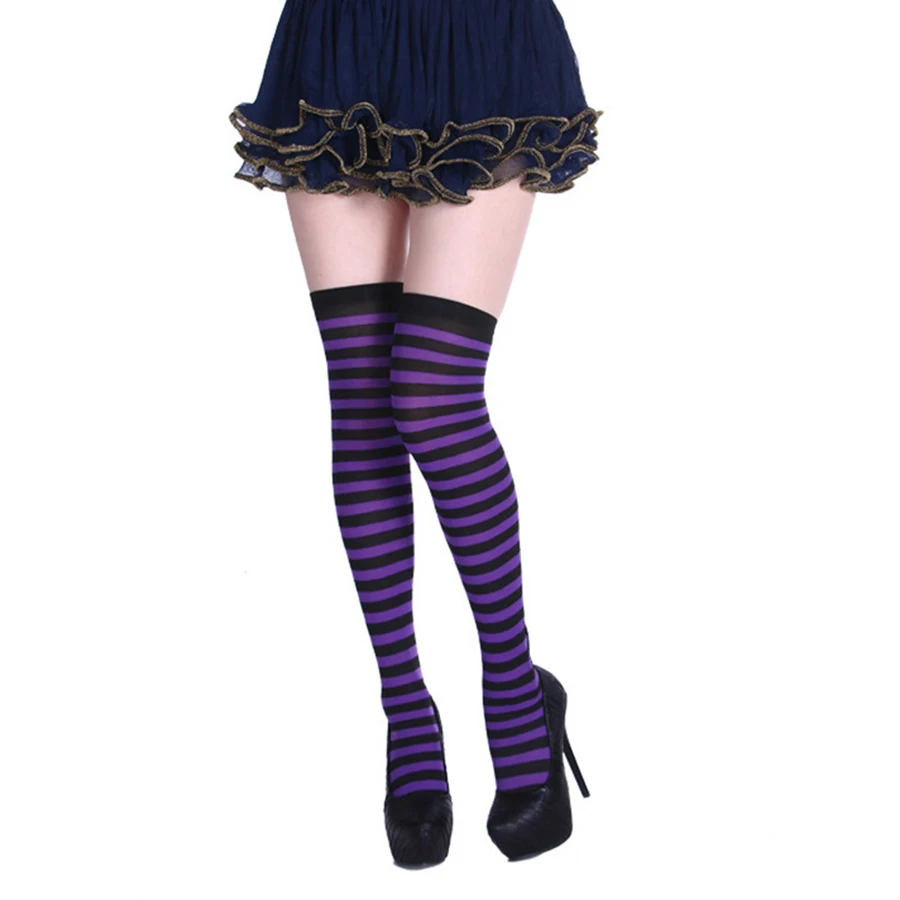 1 Set Overknee-Regenbogen-Strümpfe und Handschuhe Set Cosplay-Zubehör Arm- und Beinwärmer für Mädchen – Detail 15