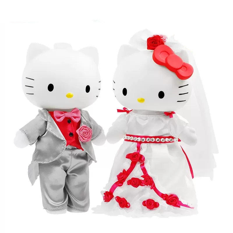 

Original Hello Kitty Kawaii Cute Doll Dear Daniel The Wedding Banquet Couple Lovers Pretent Anime Figure Toys Gift