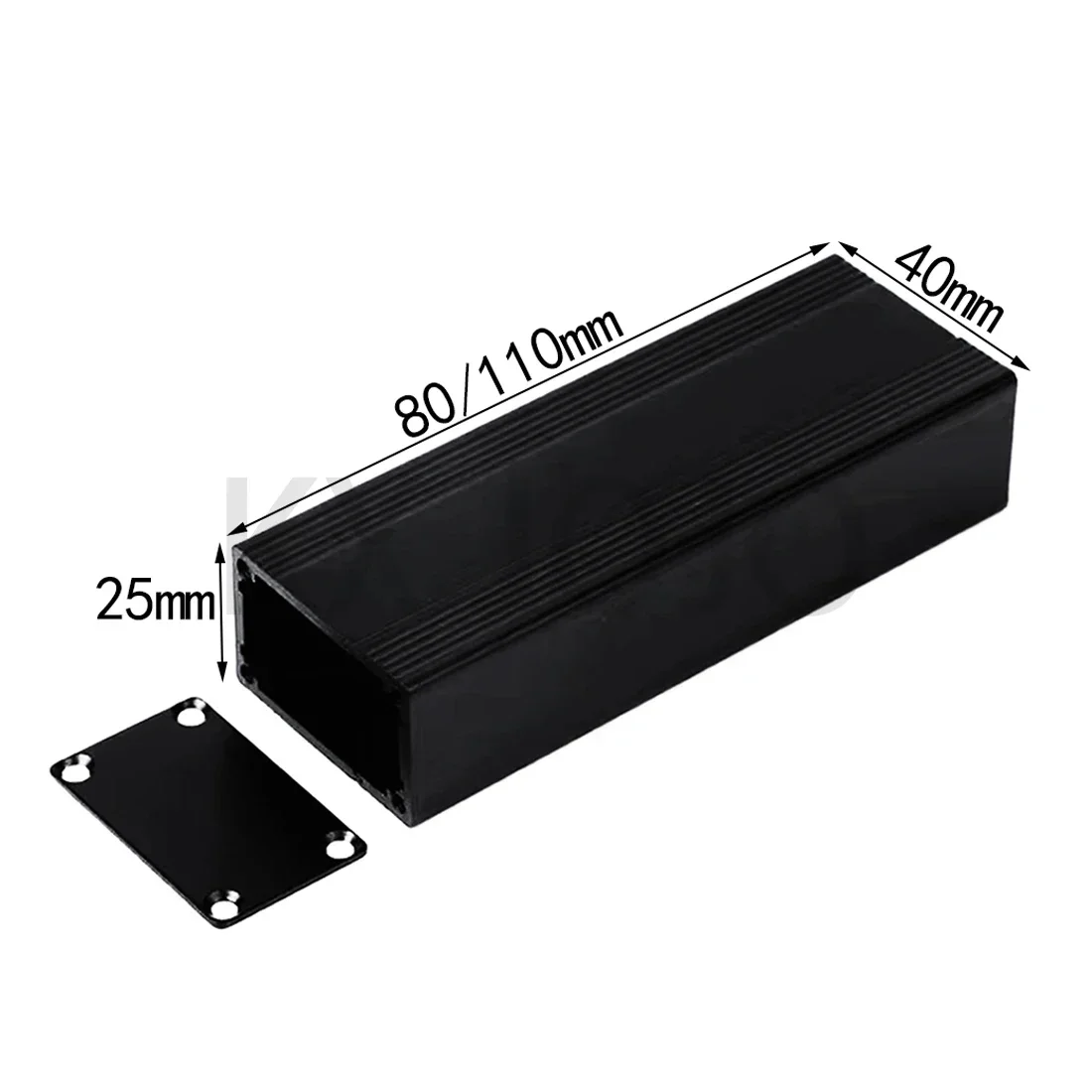 

Aluminum Enclosure 40*25*80/110mm Waterproof Split Case Silver/Black PCB DIY Instrument Electronic Project Protective Box